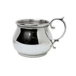 Salisbury Home|Monogram|Beaded Scroll Handle Bulged Baby Cup