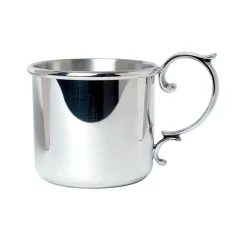 Salisbury Home|Monogram|Beaded Scroll Handle Straight Baby Cup