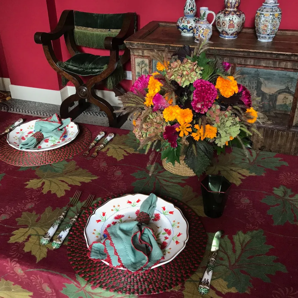 Cabana Place Settings & Linens|Beatrice Napkins in Mint, Set of 2