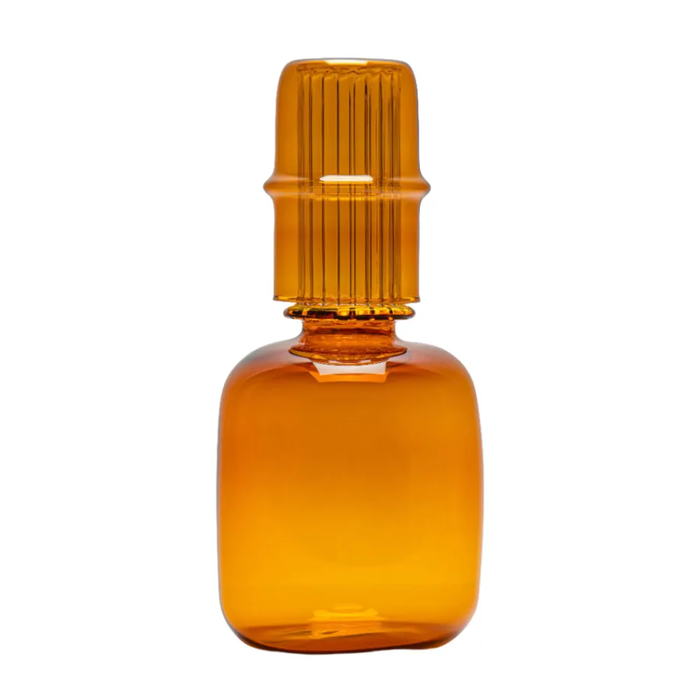 Issy Granger Glassware|Bedside Carafe & Tumbler in Amber