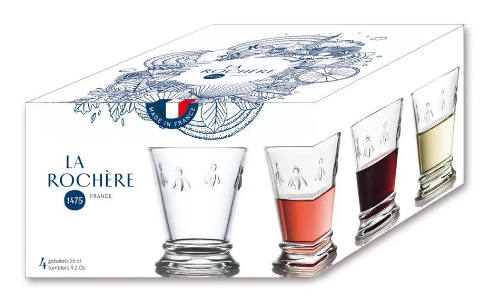 La Rochere Glassware|Bee Tumbler, Set of 4