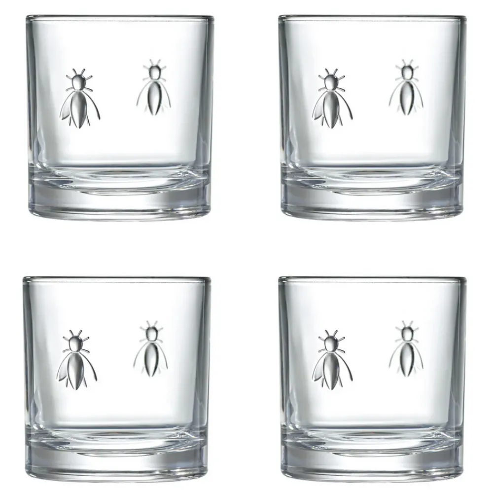La Rochere Glassware|Bee Whiskey Glasses, Set of 4