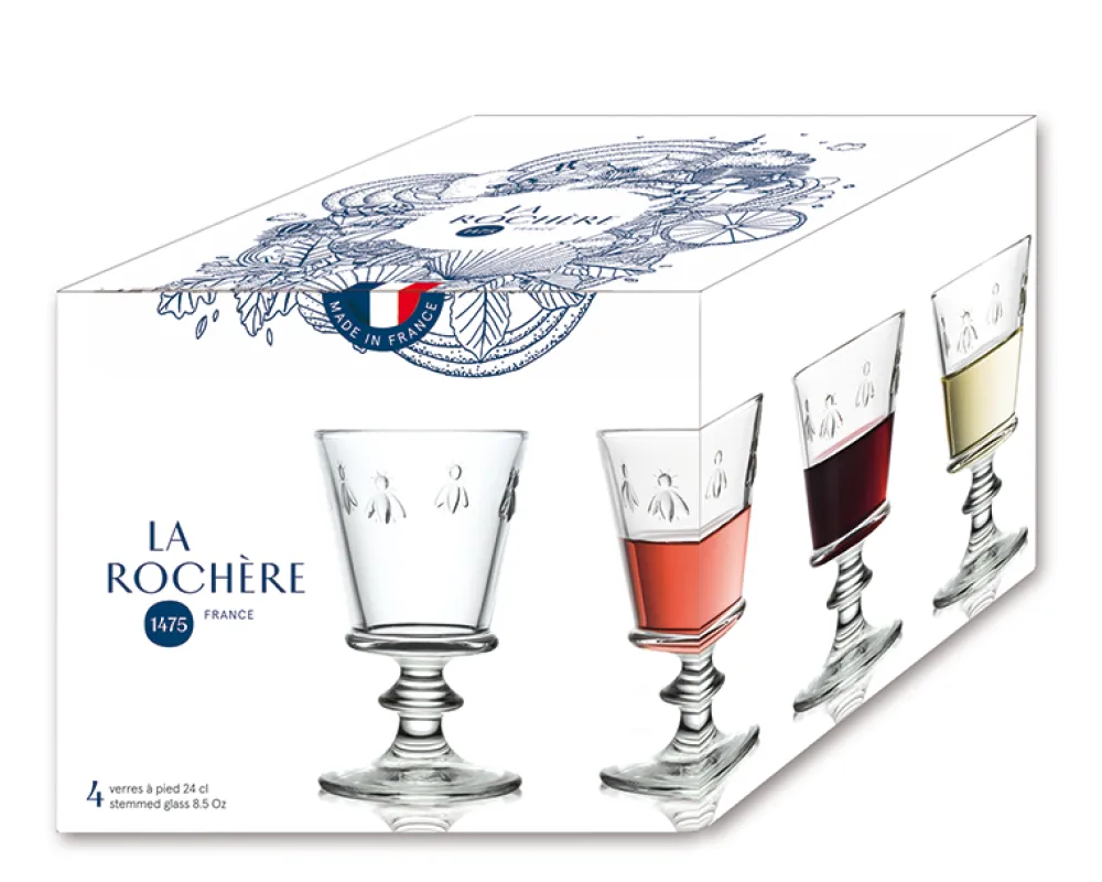 La Rochere Glassware|Bee Wine Glass, Set of 4