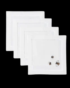 Henry Handwork Place Settings & Linens|Bees Cocktail Napkin Set