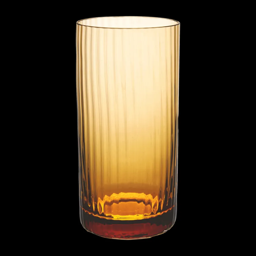 Match Glassware|Bembo Highball Glass, Pleat Set of 2