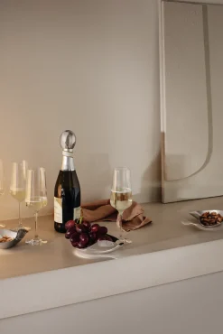 Georg Jensen Glassware|Bernadotte Champagne Flute GlaSS, Crystalline 9.1 Oz, Set of 6