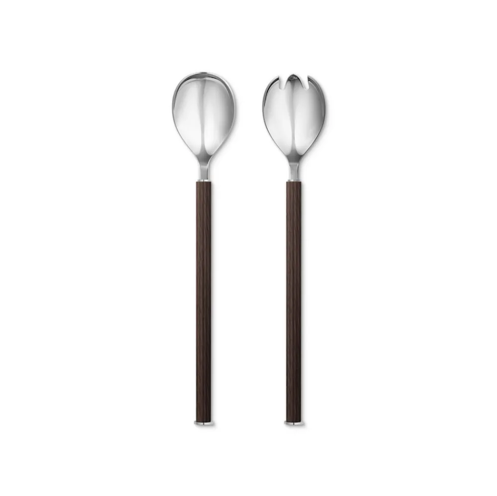 Georg Jensen Flatware|Bernadotte Salad Set Wood & Stainless Steel