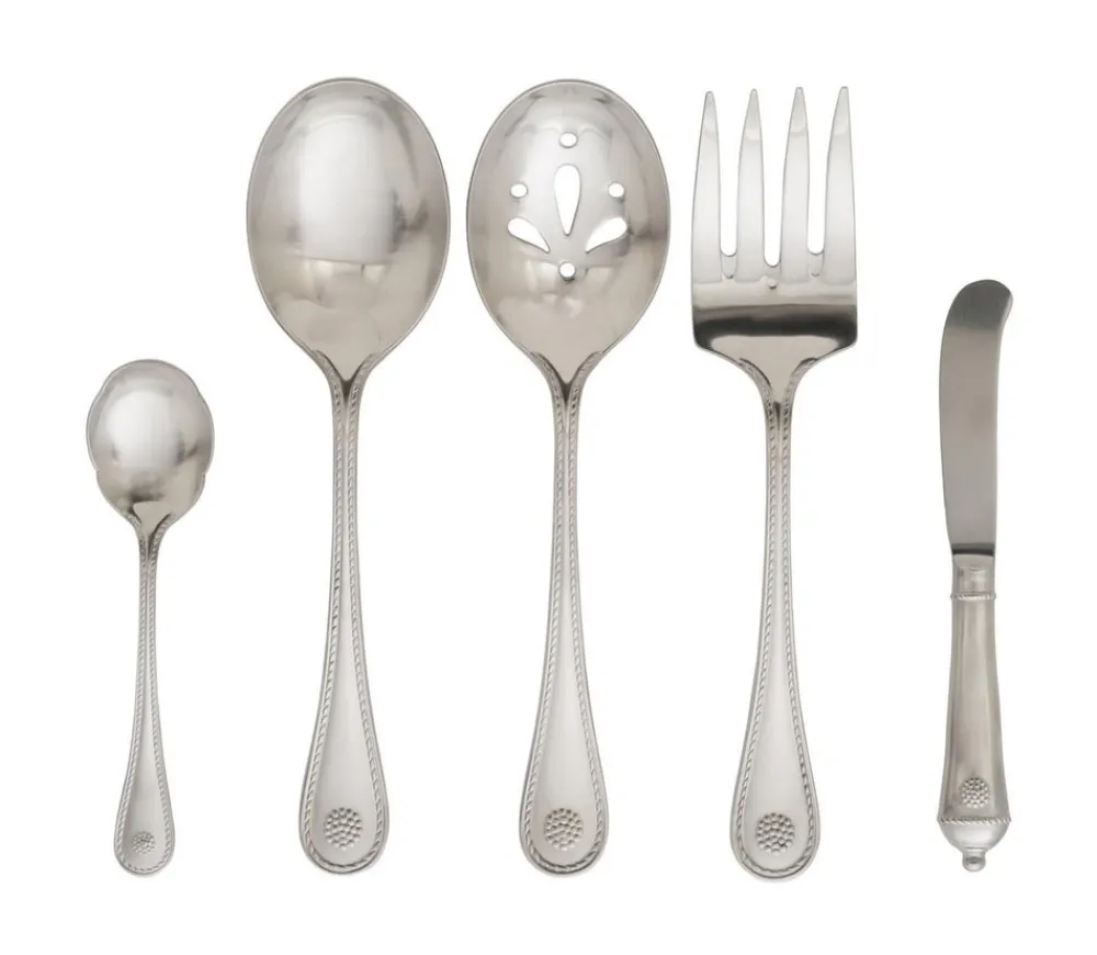 Juliska Flatware|Berry & Thread Bright Satin Hostess Set, Set of 5