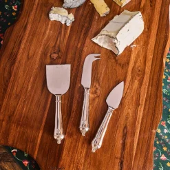 Juliska Flatware|Berry & Thread Cheese Knife Assorted in Polished, Set of 3