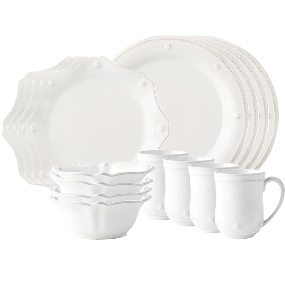 Juliska Dinnerware|Berry & Thread Classic Whitewash 16 pc Set