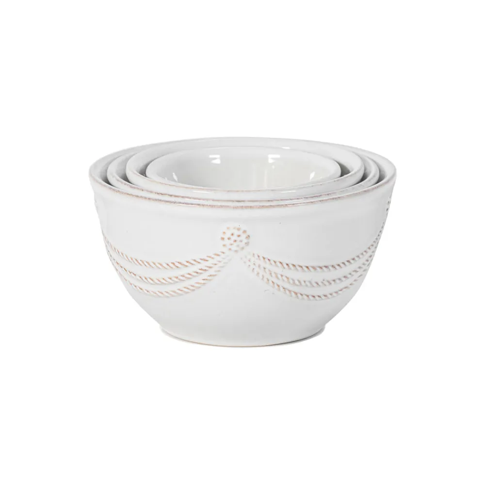 Juliska Dinnerware|Berry & Thread Nesting Prep Bowl in Whitewash, Set of 4