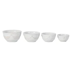 Juliska Dinnerware|Berry & Thread Nesting Prep Bowl in Whitewash, Set of 4