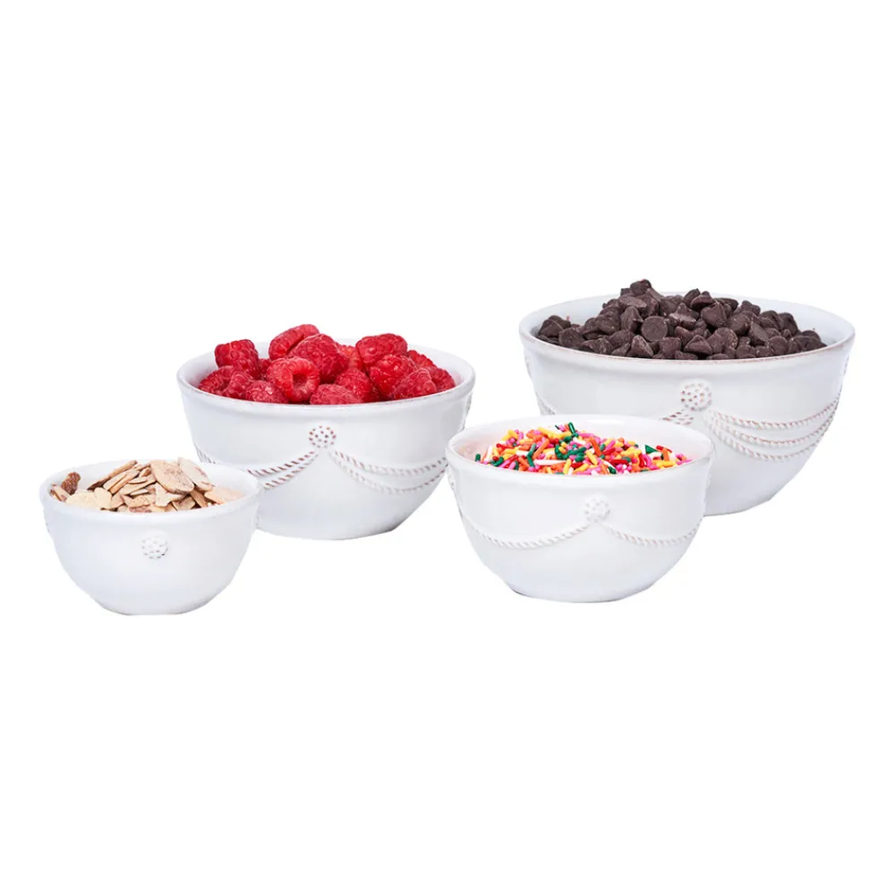 Juliska Dinnerware|Berry & Thread Nesting Prep Bowl in Whitewash, Set of 4