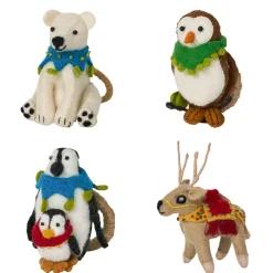 Juliska Place Settings & Linens|Berry & Thread North Pole Animal Napkin Ring Assorted, Set of 4