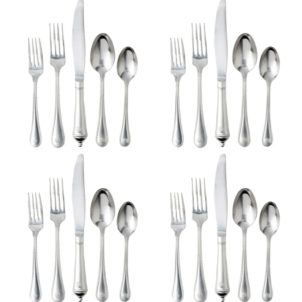 Juliska Flatware|Berry & Thread 20-Piece Place Setting in Bright Satin