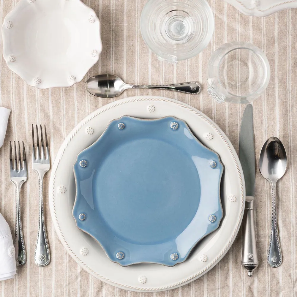 Juliska Dinnerware|Berry & Thread Scalloped Dessert/Salad Plate in Chambray