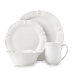 Juliska Dinnerware|Berry & Thread Whitewash Flared Place Setting, Set of 4