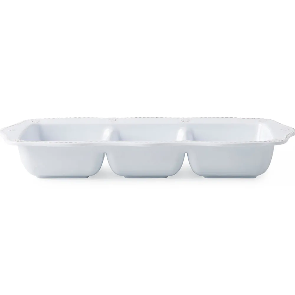 Juliska Dinnerware|Berry & Thread Whitewash Melamine Triple Section Server