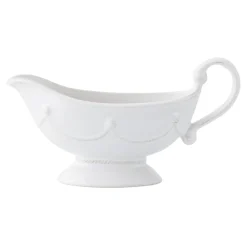 Juliska Dinnerware|Berry & Thread Whitewash Sauce Boat & Stand