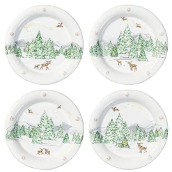 Juliska Dinnerware|Berry and Thread North Pole Cocktail Plate, Set of 4