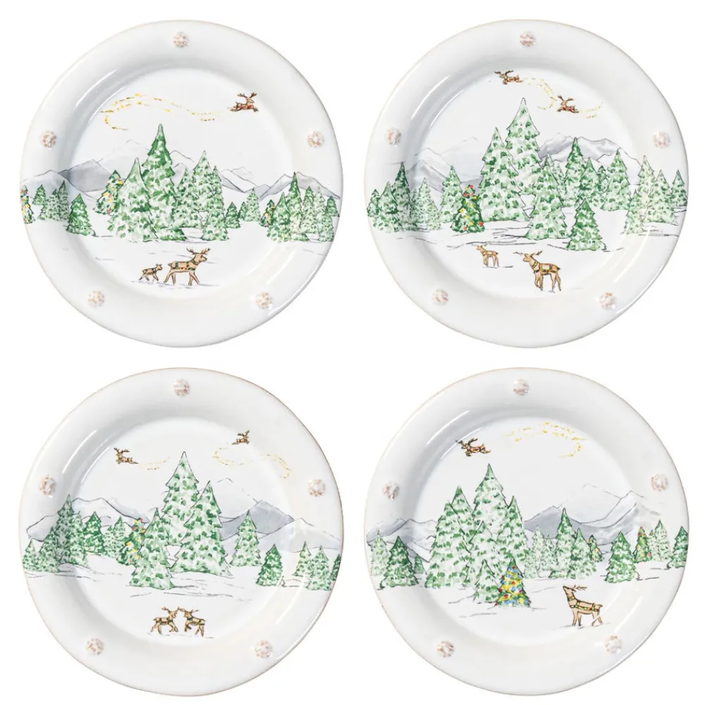 Juliska Dinnerware|Berry and Thread North Pole Cocktail Plate, Set of 4