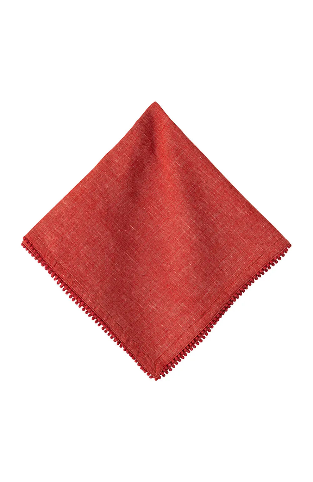 Juliska Place Settings & Linens|Berry Trim Red Napkin