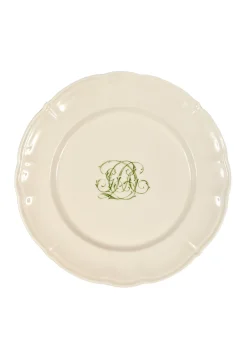 Laboratorio Paravicini Dinnerware|Bespoke Flourished Plate with Cursive Monogram, Set of 12