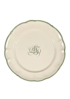 Laboratorio Paravicini Dinnerware|Bespoke Milano Plate with Central Simple Monogram, Set of 12