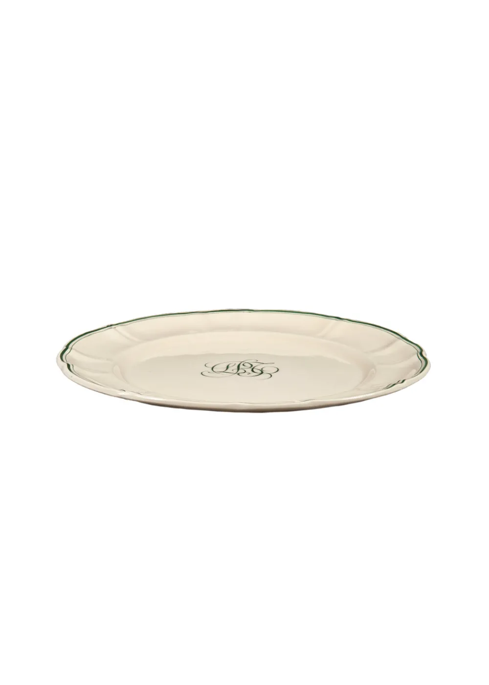 Laboratorio Paravicini Dinnerware|Bespoke Milano Plate with Central Simple Monogram, Set of 12