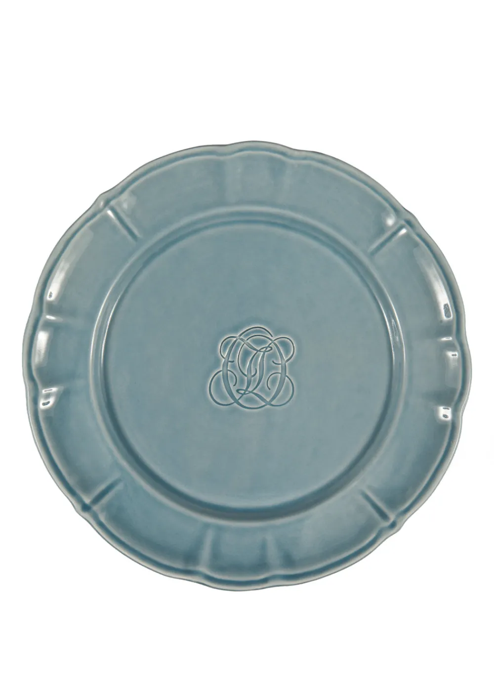 Laboratorio Paravicini Dinnerware|Bespoke Milano Plate with Punched Interlaced Monogram, Set of 12