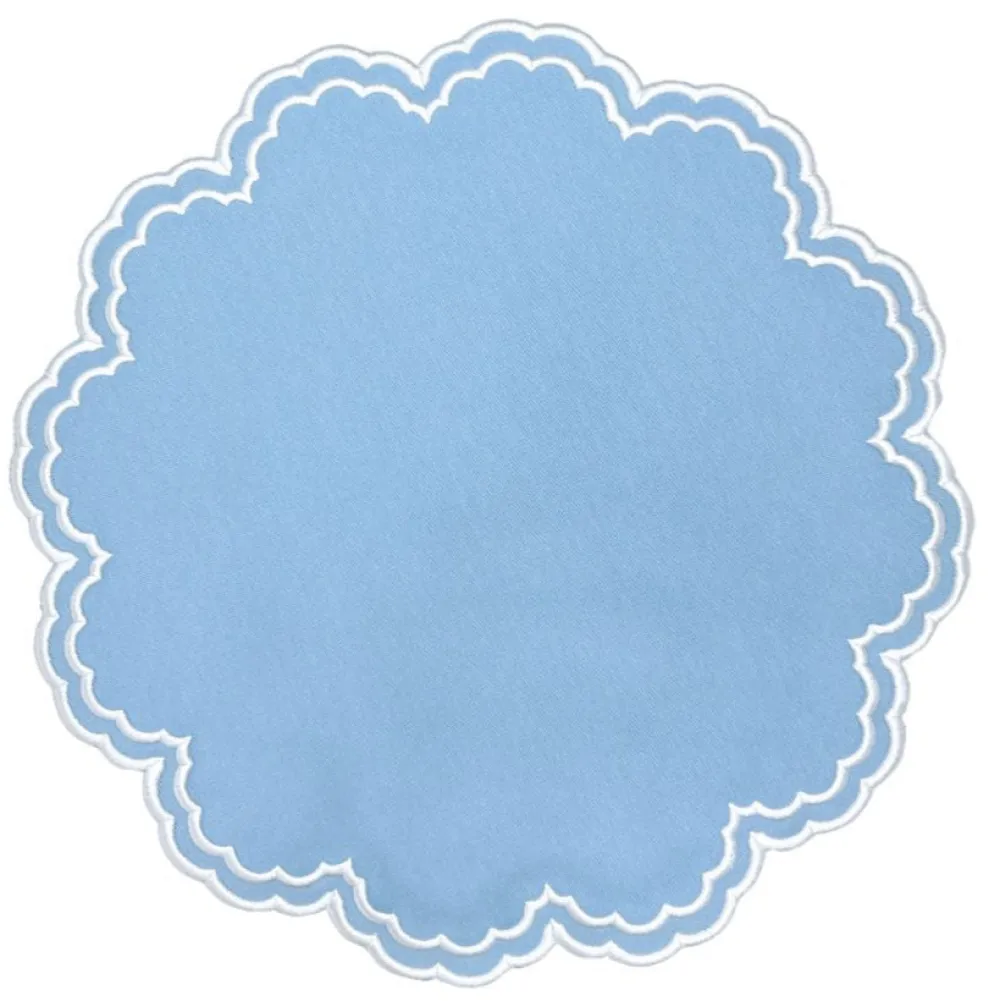 Flying Sheep Country Place Settings & Linens|Bettina Napkin in Blue, Set of 4