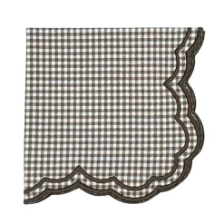 Flying Sheep Country Place Settings & Linens|Bettina Napkin in Cocoa Gingham, Set of 4