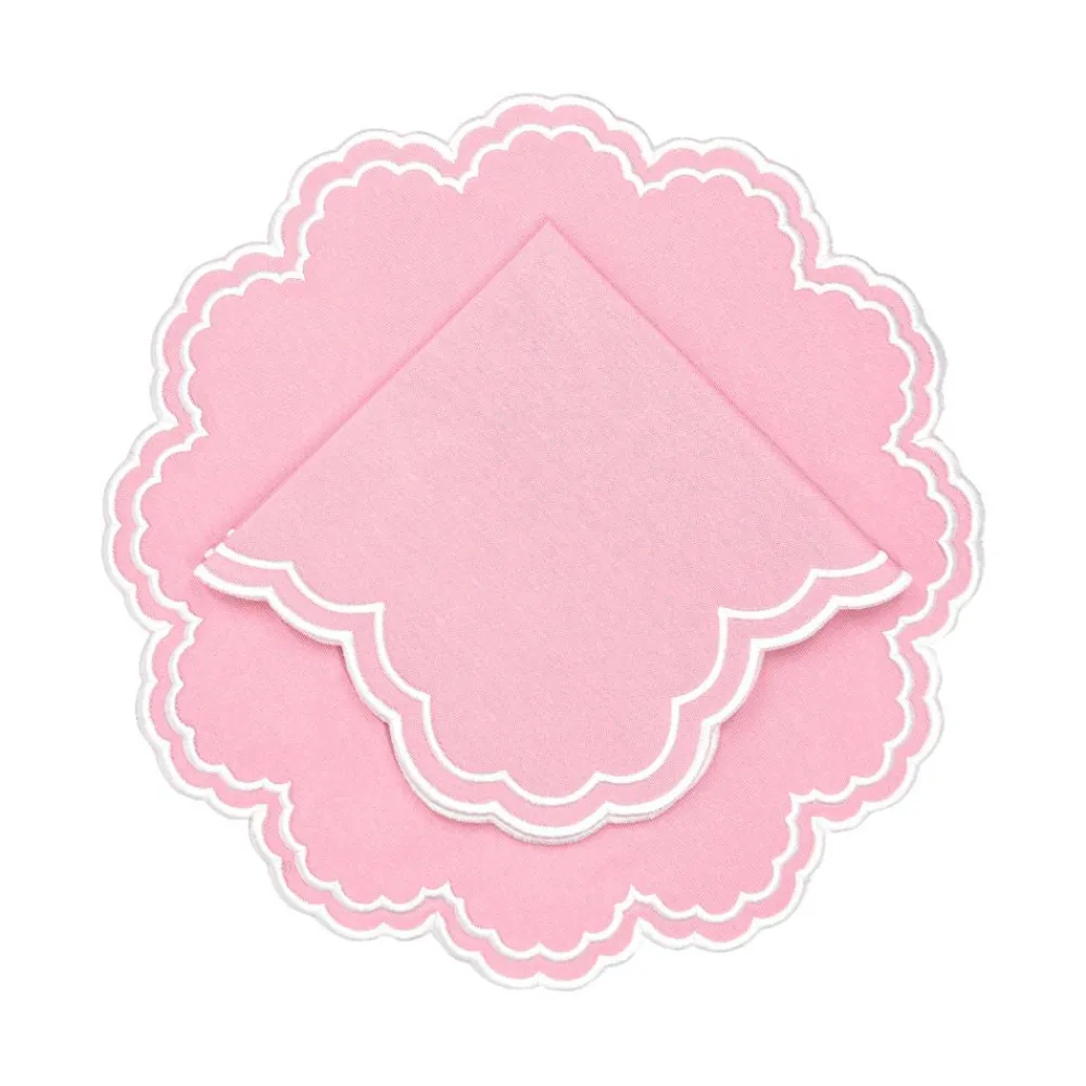 Flying Sheep Country Place Settings & Linens|Bettina Napkin in Pink, Set of 4
