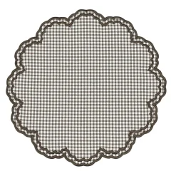 Flying Sheep Country Place Settings & Linens|Bettina Placemat in Cocoa Gingham, Set of 4