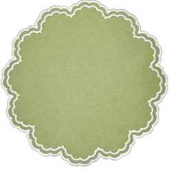 Flying Sheep Country Place Settings & Linens|Bettina Placemat in Sage, Set of 4