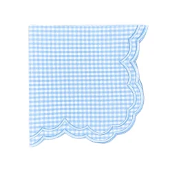 Flying Sheep Country Place Settings & Linens|Bettina-Gingham Napkin in Blue, Set of 4