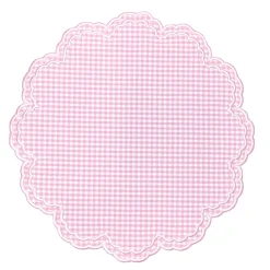 Flying Sheep Country Place Settings & Linens|Bettina-Gingham Placemat in Pink, Set of 4