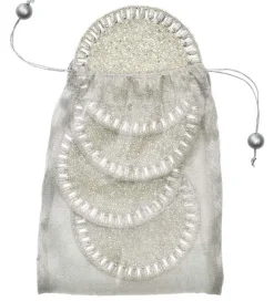 Kim Seybert Place Settings & Linens|Bevel Coasters in Silver & Crystal, Set of 4 in a Gift Bag