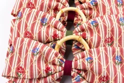 Maria Louise Cottage Place Settings & Linens|Bistro Charm Napkin Rings in Red, Set of 4