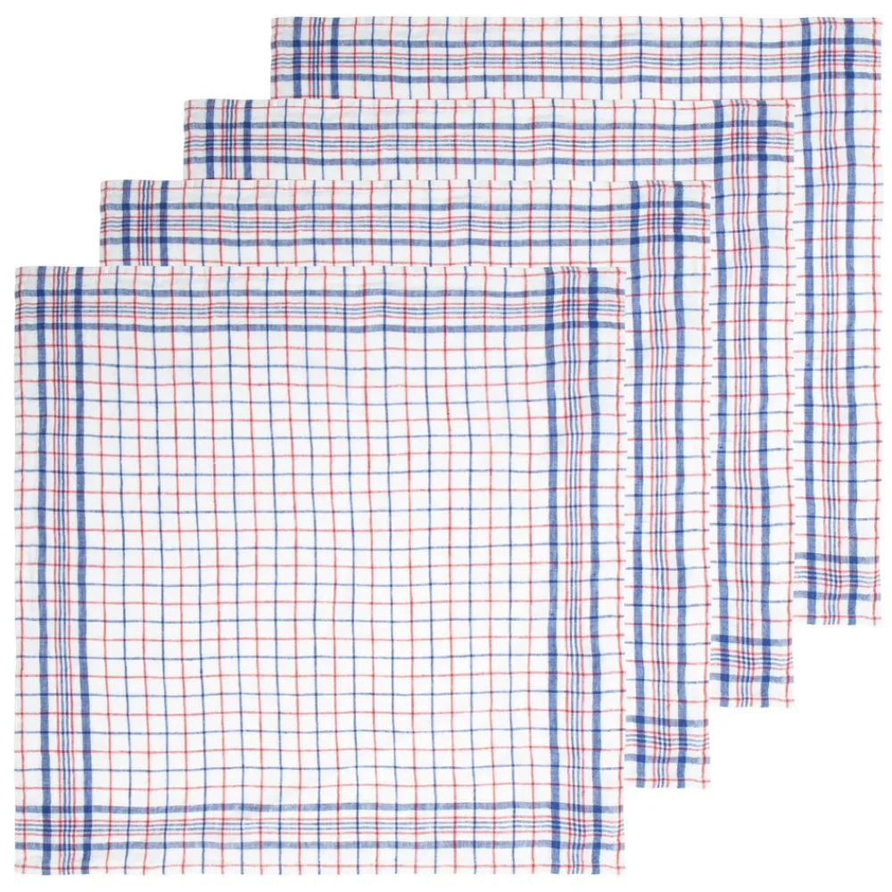 Caravan Place Settings & Linens|Bistro Napkin in Blue & Red, Set of 4