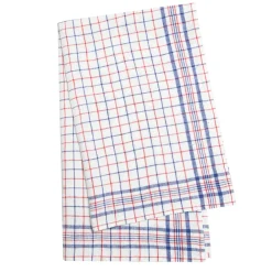 Caravan Place Settings & Linens|Bistro Tea Towel in Blue & Red, Set of 2
