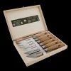 Jean Dubost Laguiole Flatware|Bistronomie Steak Knives Oak, Set of 6