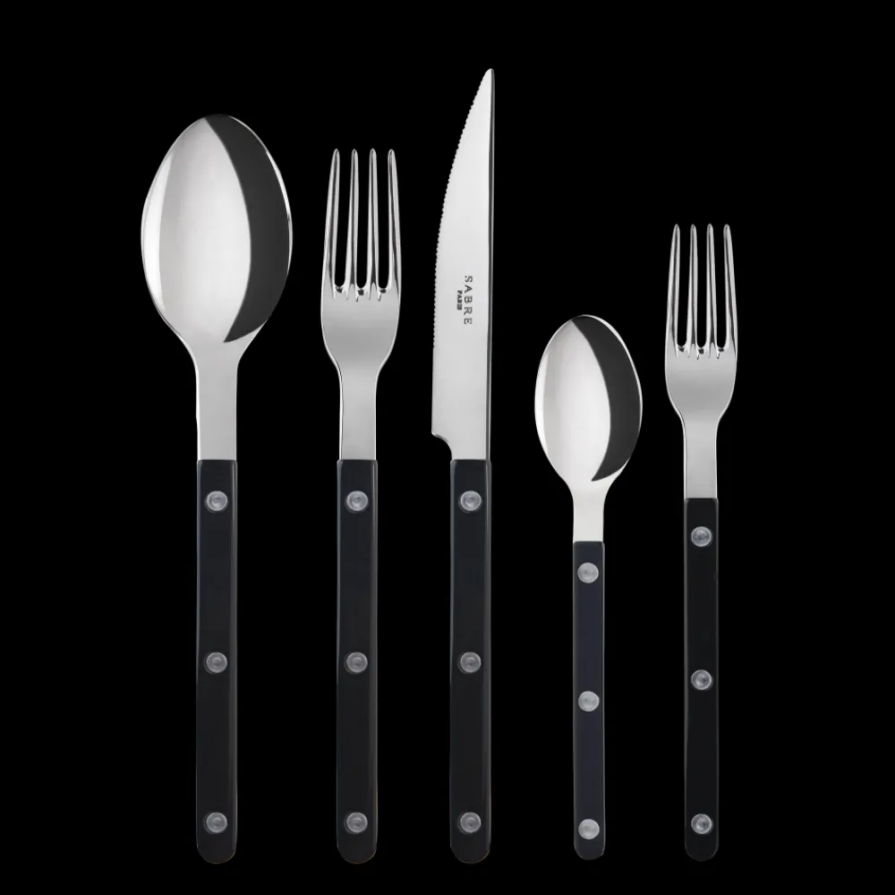 Sabre Flatware|Bistrot Place Setting in Black, Set of 5