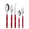 Sabre Flatware|Bistrot Place Setting in Burgundy, Set of 5