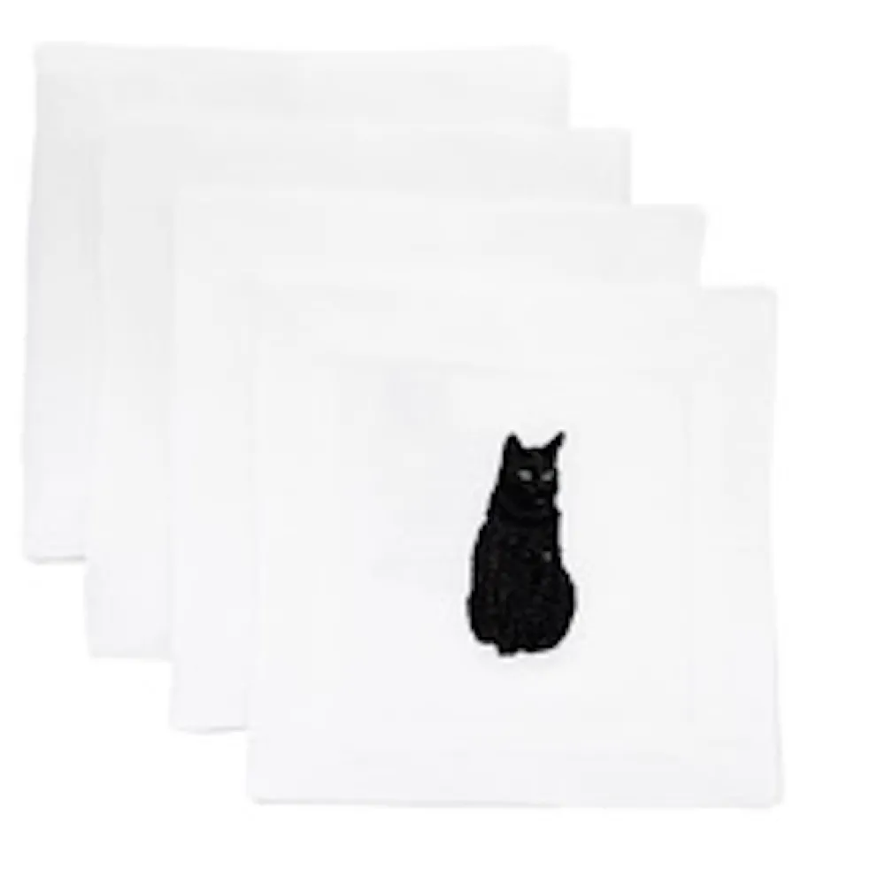 Lettermade Place Settings & Linens|Black Cat Cocktail Napkins