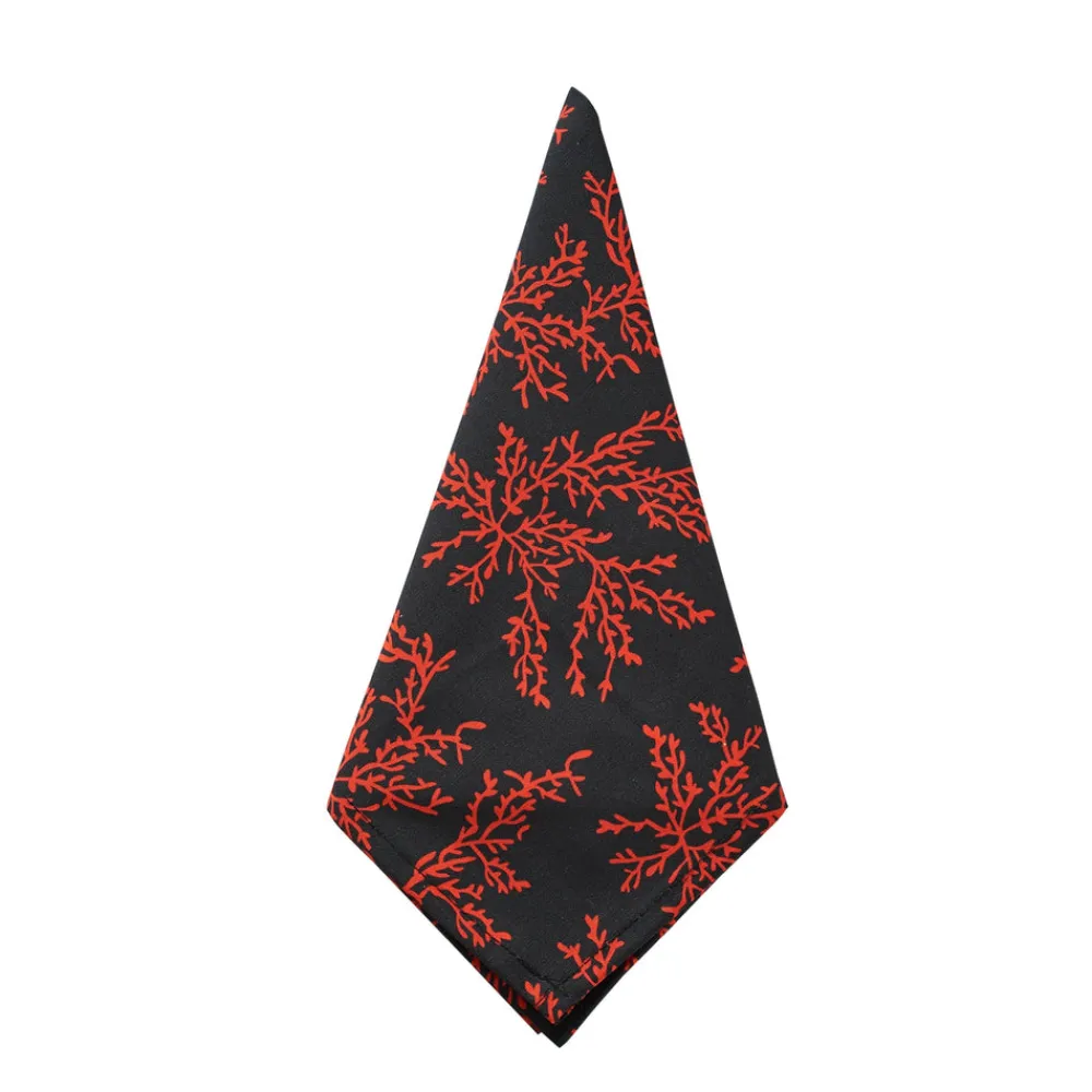 Chefanie Place Settings & Linens|Black Coral Napkins, Set of 4