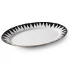 Molecot Dinnerware|Black Punk Oval Serving Tray