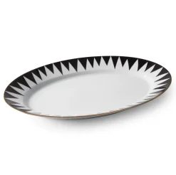 Molecot Dinnerware|Black Punk Oval Serving Tray