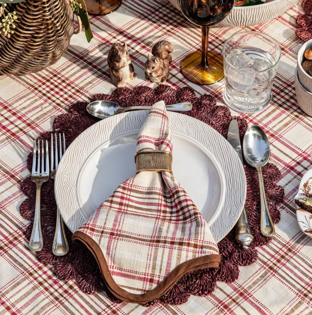 Juliska Place Settings & Linens|Blenheim Oak Napkin Ring in Brass