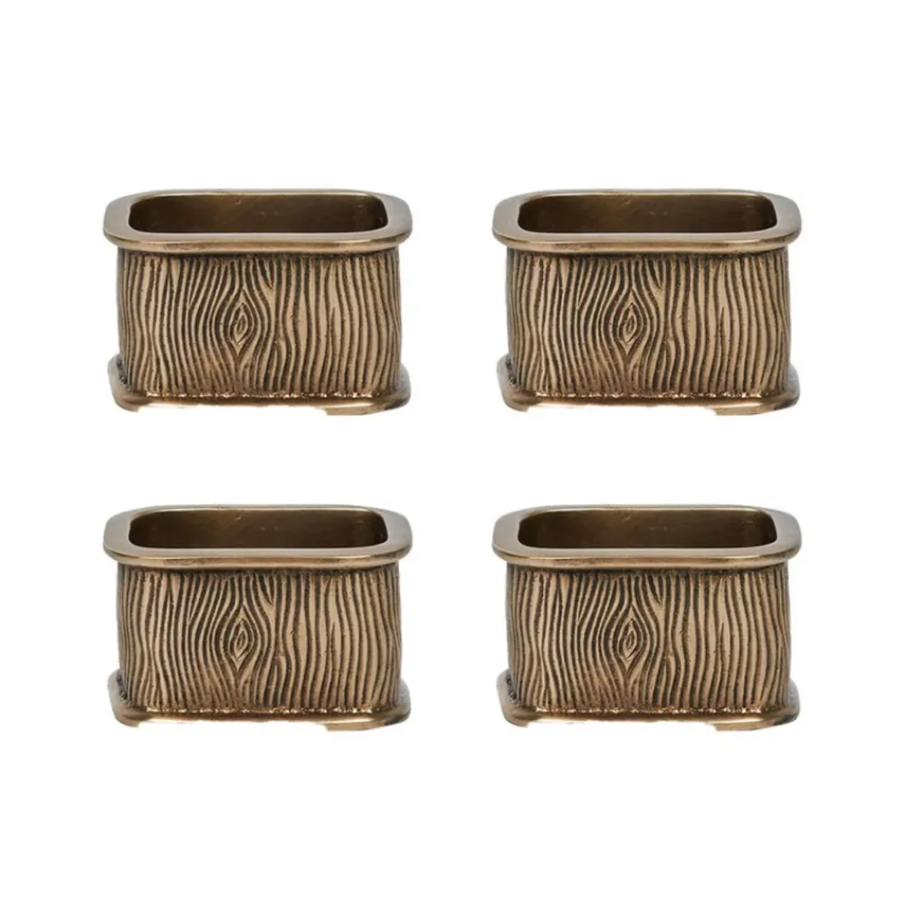 Juliska Place Settings & Linens|Blenheim Oak Napkin Ring in Brass